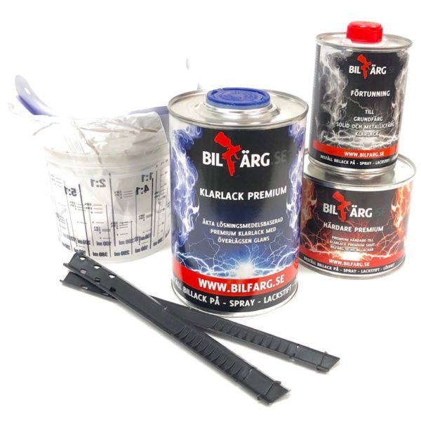 Klarlack Premium Fast härdningstid 2 timmar 0,85L kit